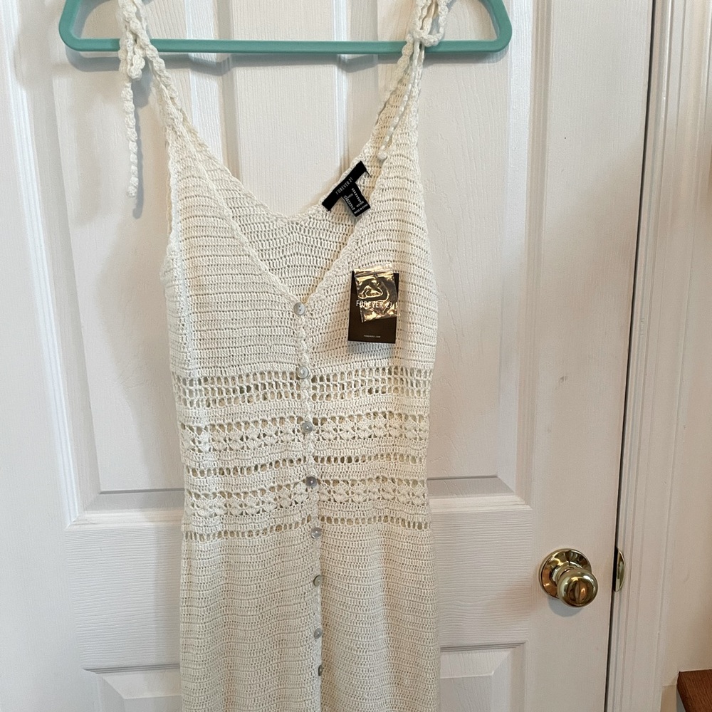 Knitted white dress